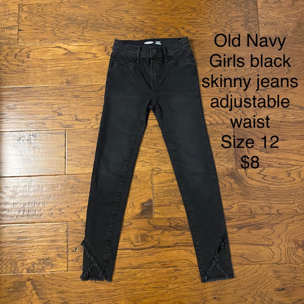 Old Navy girls black skinny jeans